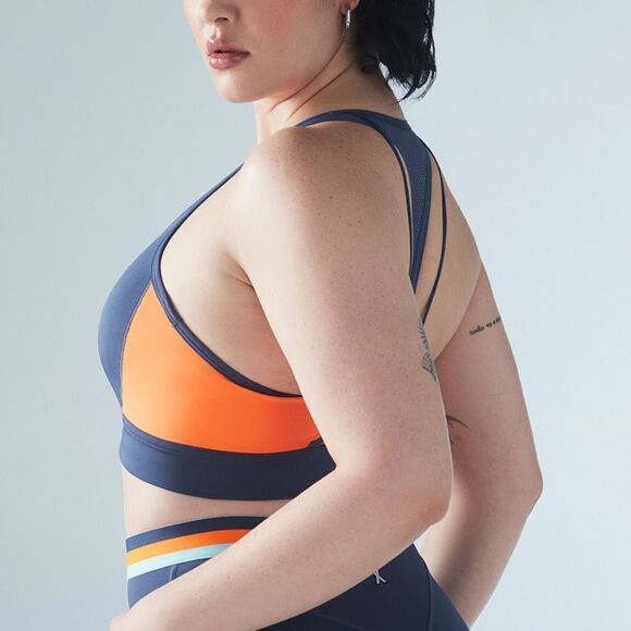 Savage x Fenty Racer X Medium-Impact Sport Bra 1X blue/ Orange NWT IN PACKAGING - Picture 4 of 7
